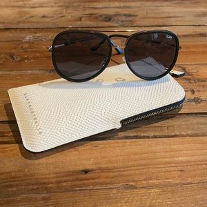 Quay JLo All In Aviators (Black & Gold)